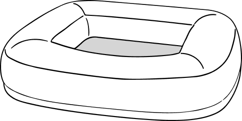 Size Guide for Orthopedic Raised-Edge Rectangle Bed