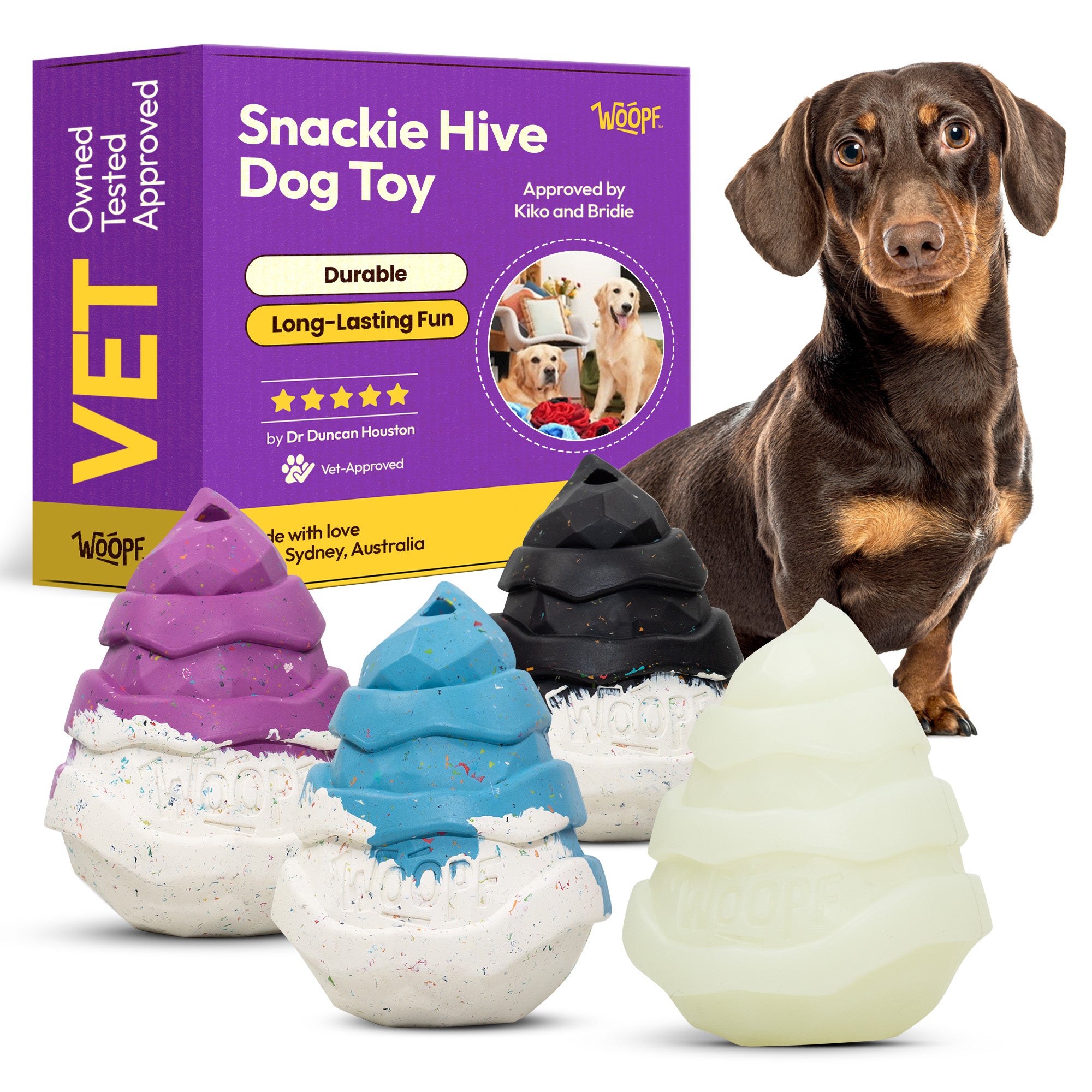 SnackyHive Treat-Dispensing Dog Toy – Enrichment Feeder
