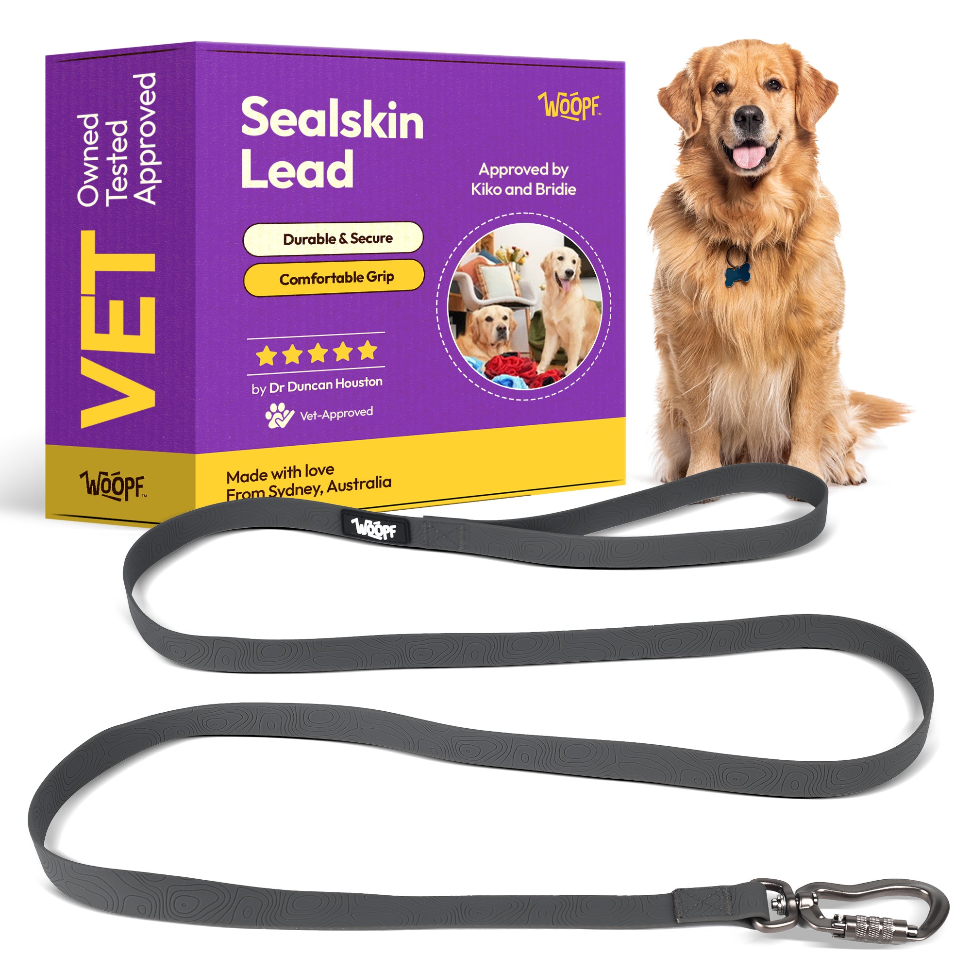 Sealskin Waterproof Dog Leash – Biothane, Quick-Release, Heavy-Duty