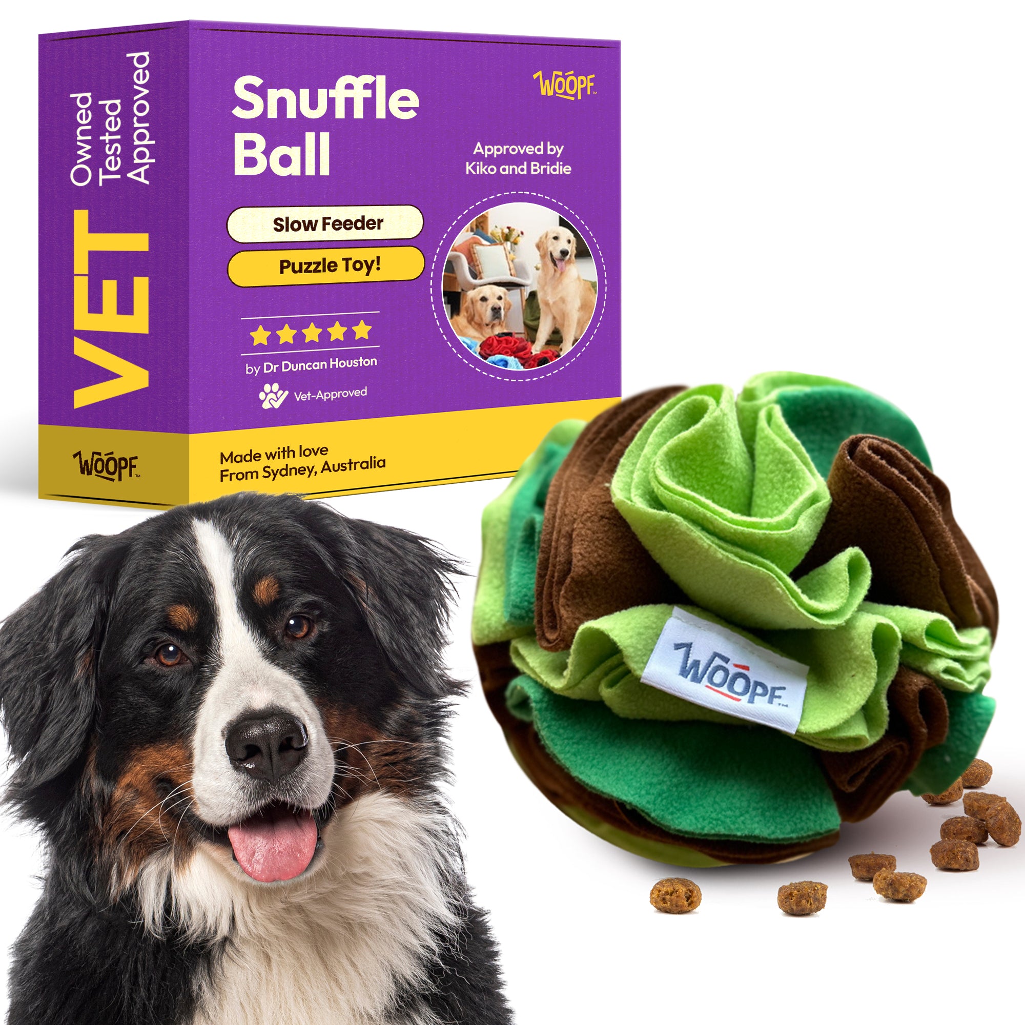 Snuffle Ball (Avocado) – Vet-Designed Enrichment Toy & Slow Feeder