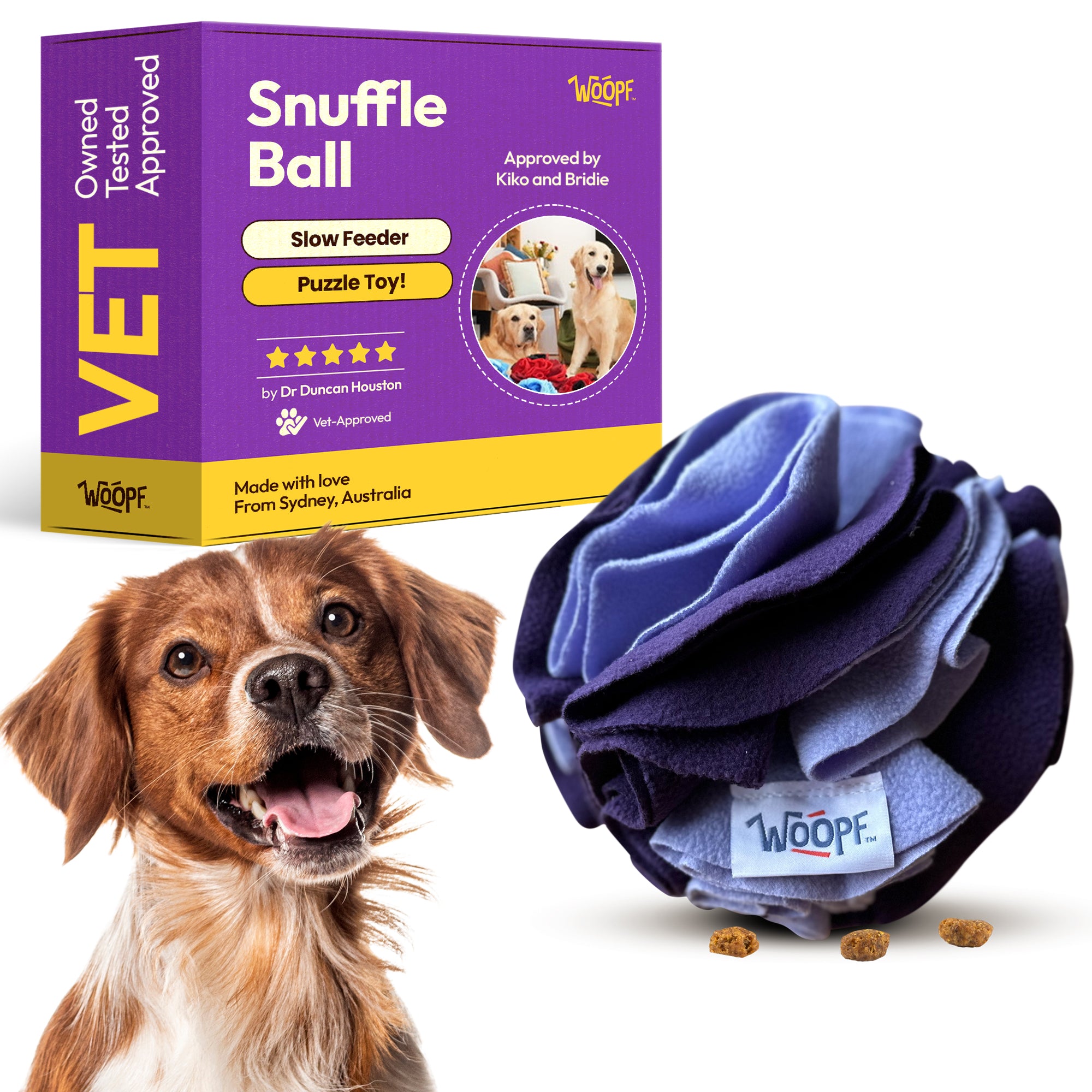 Snuffle Ball (Grape) – Vet-Designed Enrichment Toy & Slow Feeder