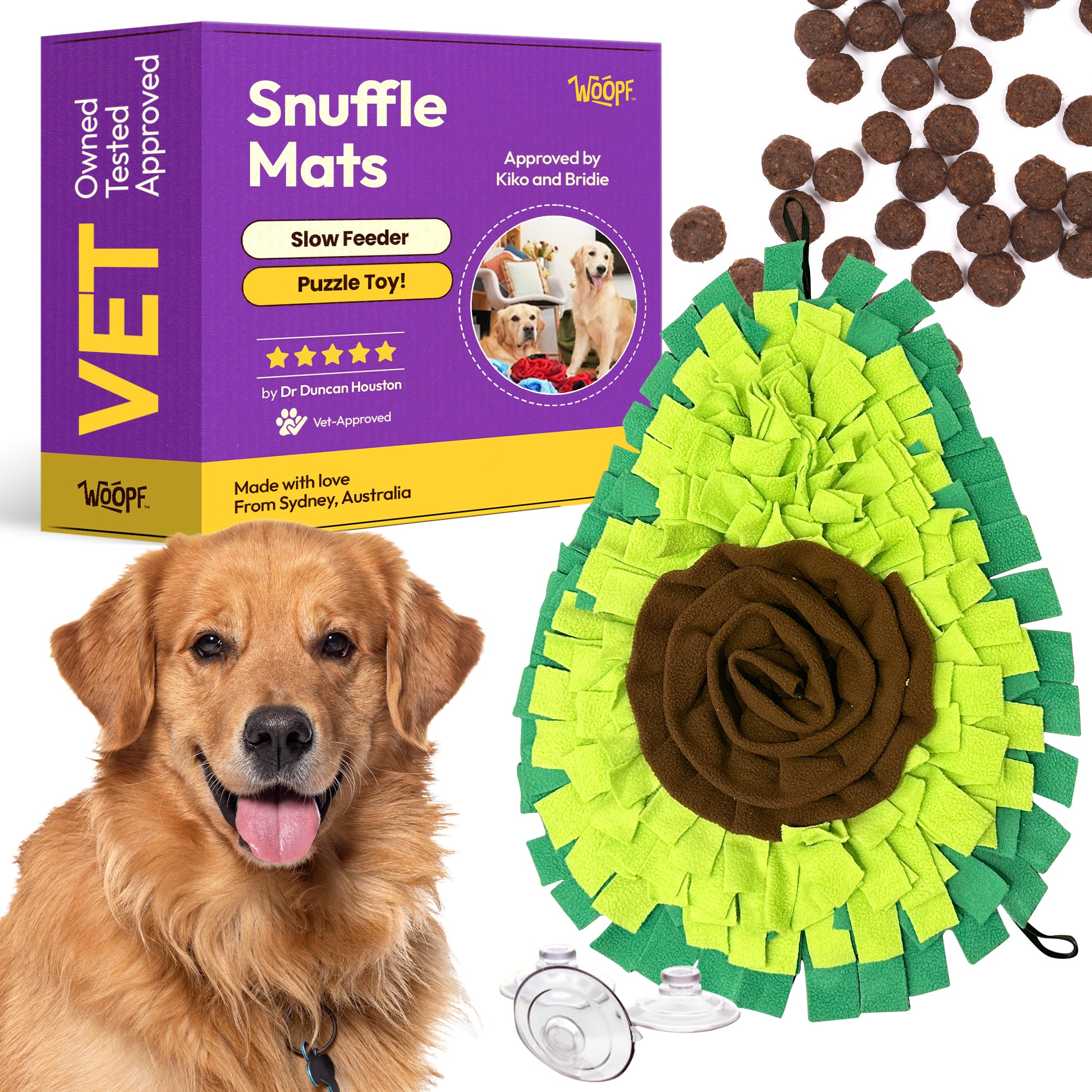 Avocado Snuffle Mat – Funny Slow Feeder, Vet-Designed Enrichment