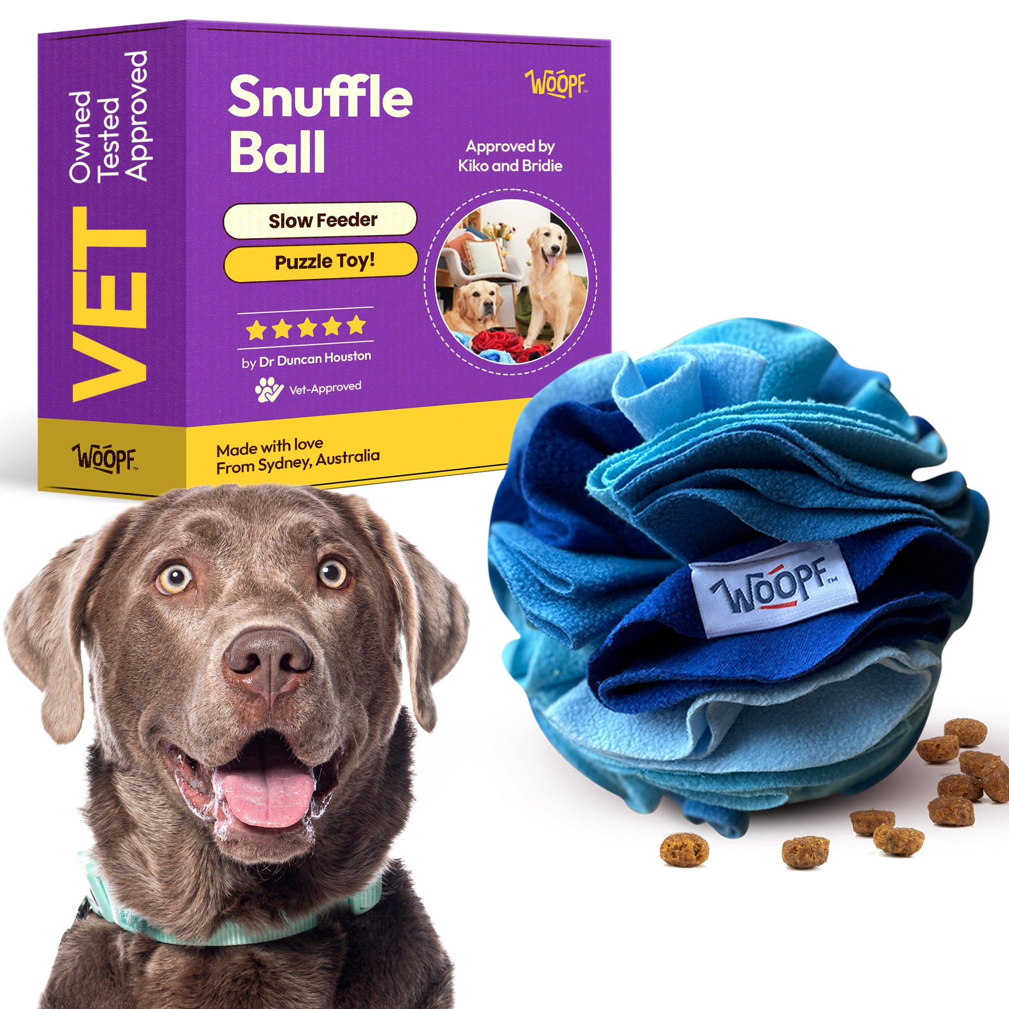 Snuffle Ball (Blueberry) – Vet-Designed Enrichment Toy & Slow Feeder