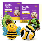 Woof Snuffle Mats and Snuffle Ball with packaging on a white background