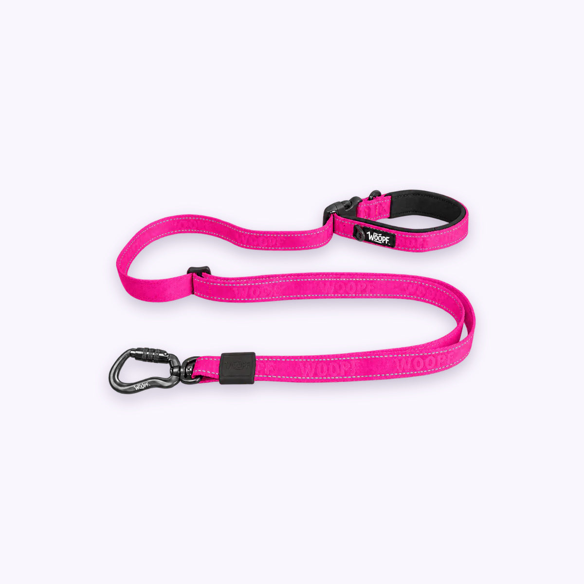 Pink | Explorer Adjustable Leash: The Pink lead on its own on a pale lavender background