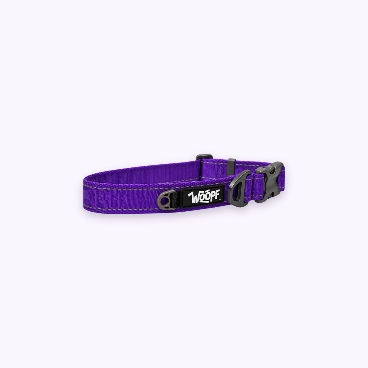 Purple | Explorer Collar: The Purple collar on its own on a pale lavender background