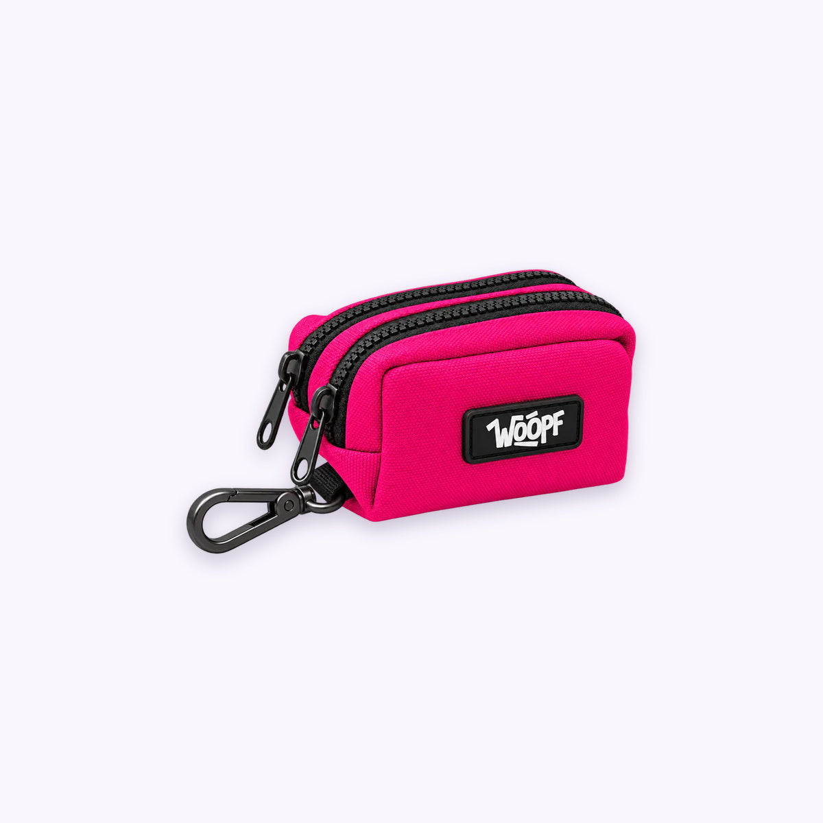 Pink | Explorer Dual Pocket Pouch: The Pink pouch on its own on a pale lavender background