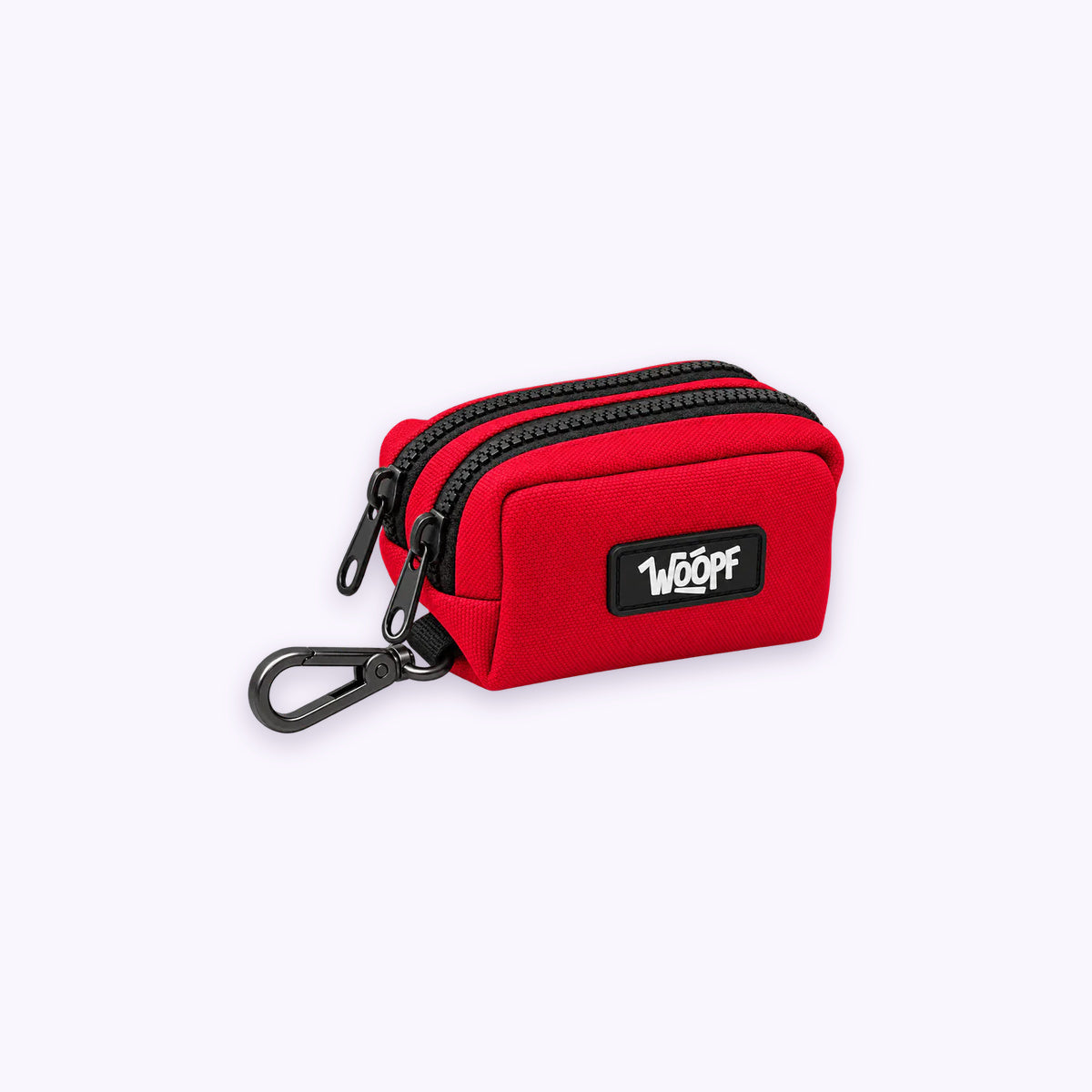 Red | Explorer Dual Pocket Pouch: The Red pouch on its own on a pale lavender background