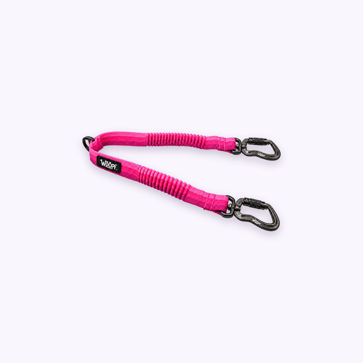 Pink | Explorer Two Dog Walker Leash Attachment: The Pink coupler on its own on a pale lavender background