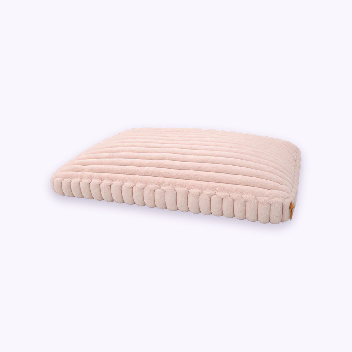 Pale pink | Furry Corduroy Sleeping Mat: The Pale pink mat on its own on a pale lavender background