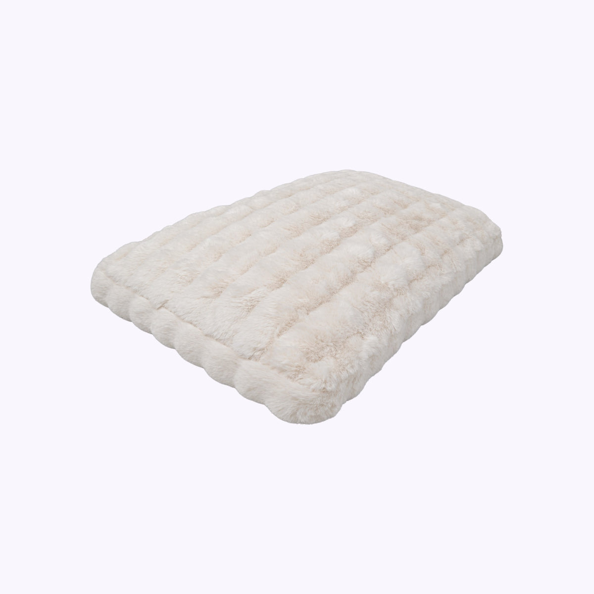 White | Furry Curves Sleeping Mat: the White mat in Extra large, 118 × 72 × 8 cm