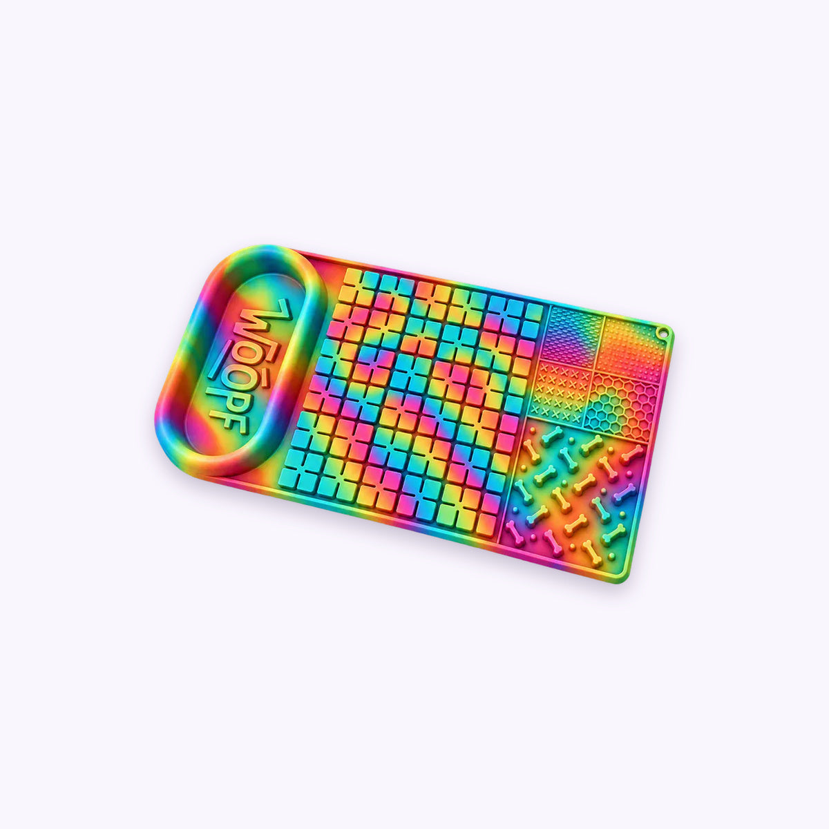 Arc-en-ciel Tapis Lick & Snack avec Gamelle à Nourriture Lente