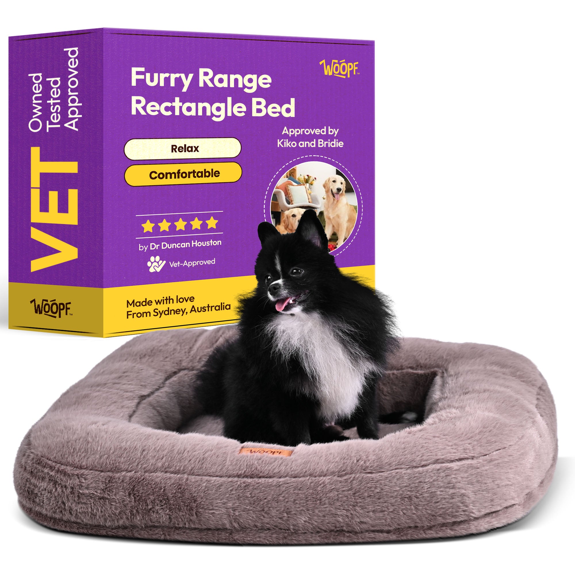 Furry Range Rectangle Bed