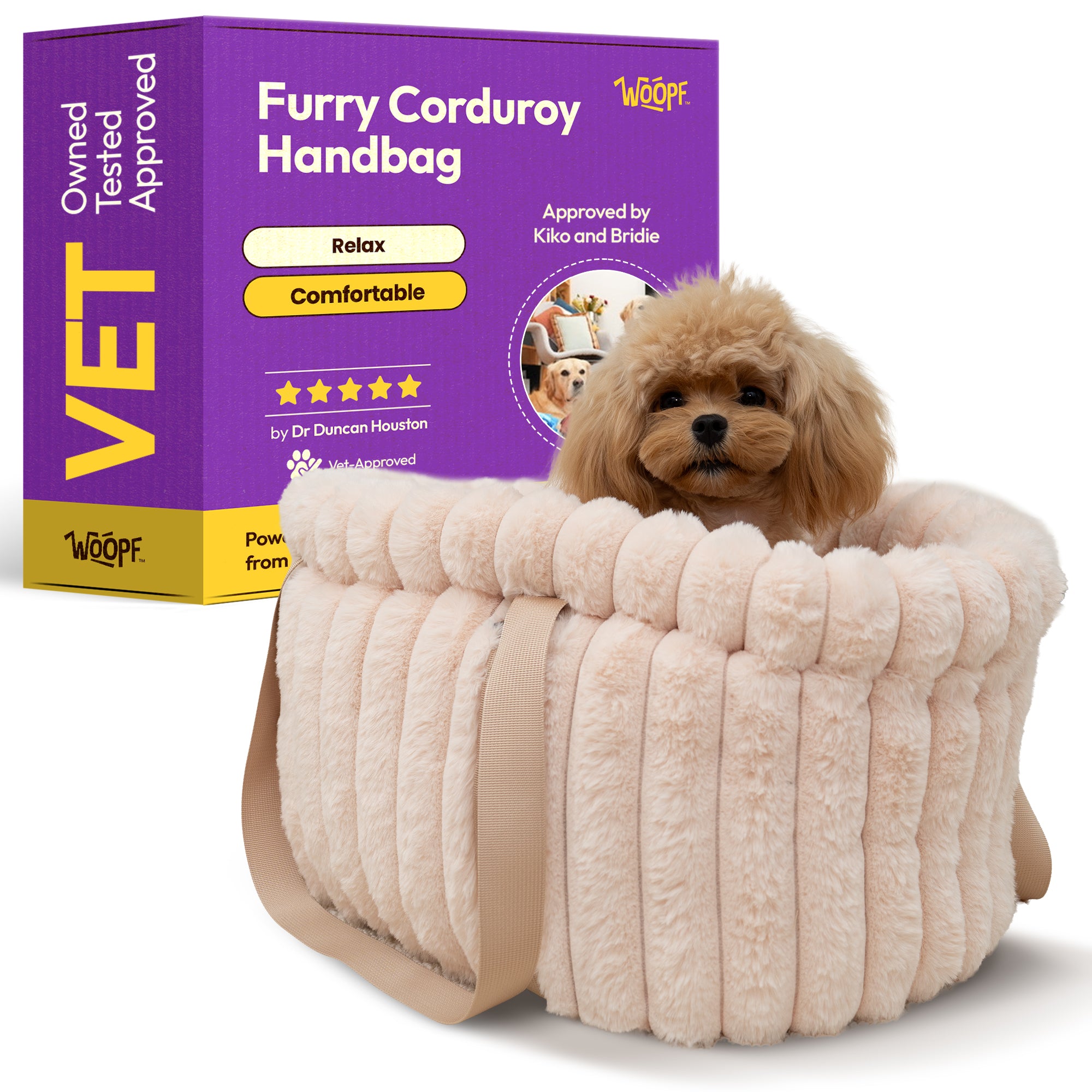 Furry Corduroy Handbag