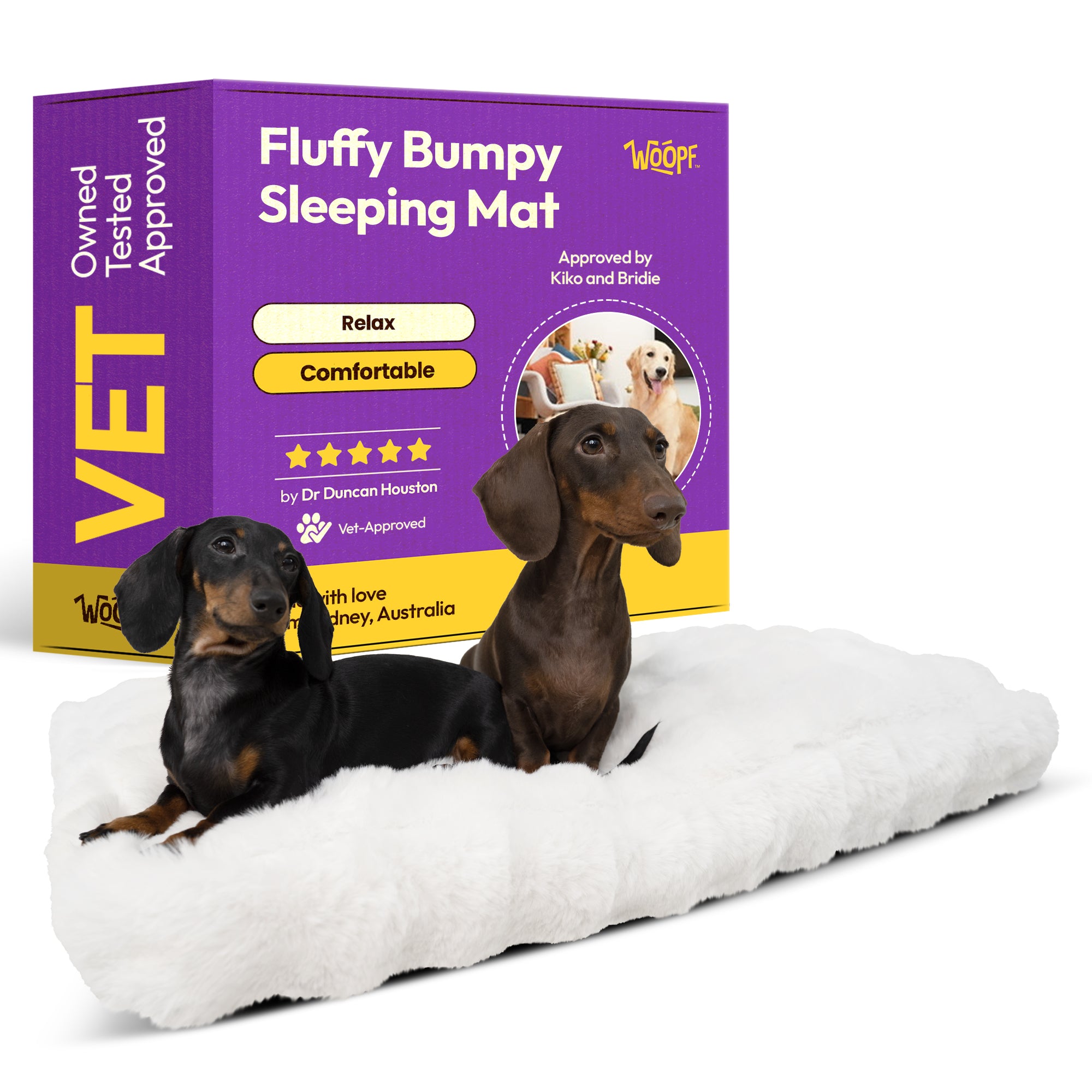 Furry Curves Rectangle Sleeping Mat