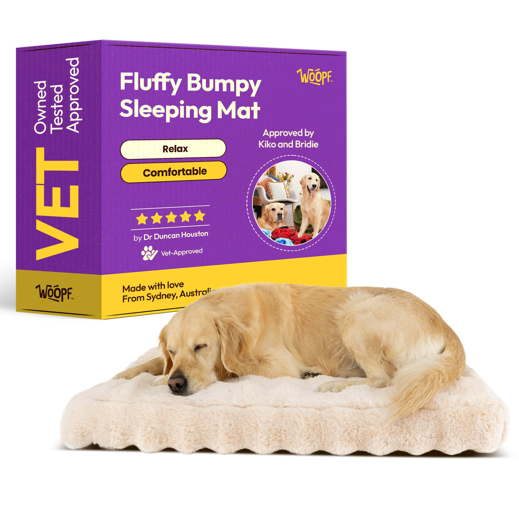 毛茸茸曲线矩形睡垫