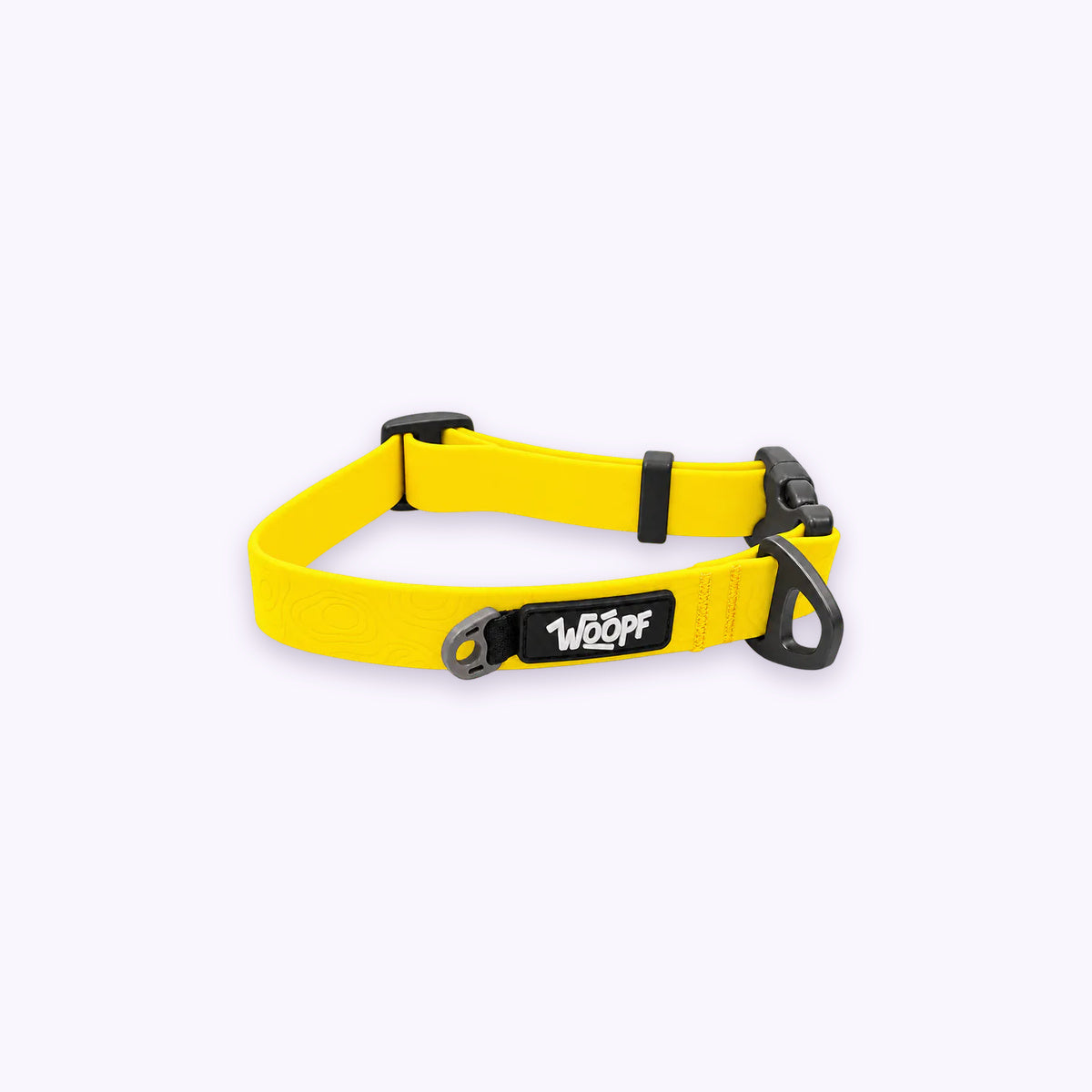 Yellow | Sealskin Collar: The Yellow collar on its own on a pale lavender background