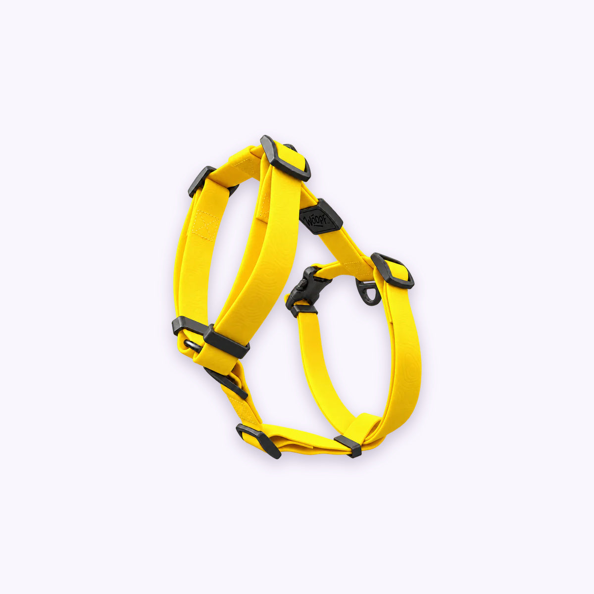 Yellow | Sealskin Harness: The Yellow harness on its own on a pale lavender background