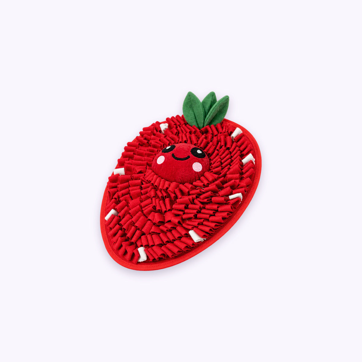 Strawberry | Snuffle Mat: The Strawberry mat on its own on a pale lavender background