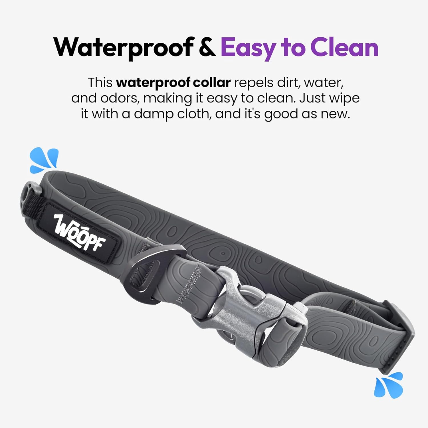Explorer Dog Collar | Adjustable No Pull Dog Collar with Reflective Straps | Durable, Lightweight, Breathable with Pet Tag Ring and Quick-Release Buckle (Grey, Medium)