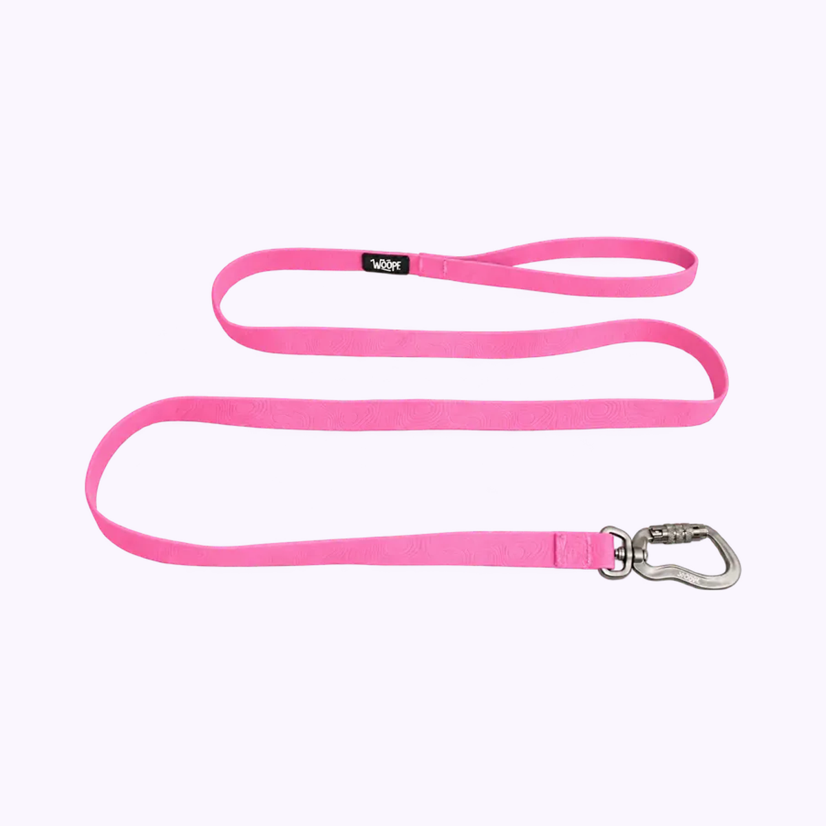 Pink | Sealskin Leash: The Pink leash on its own on a pale lavender background