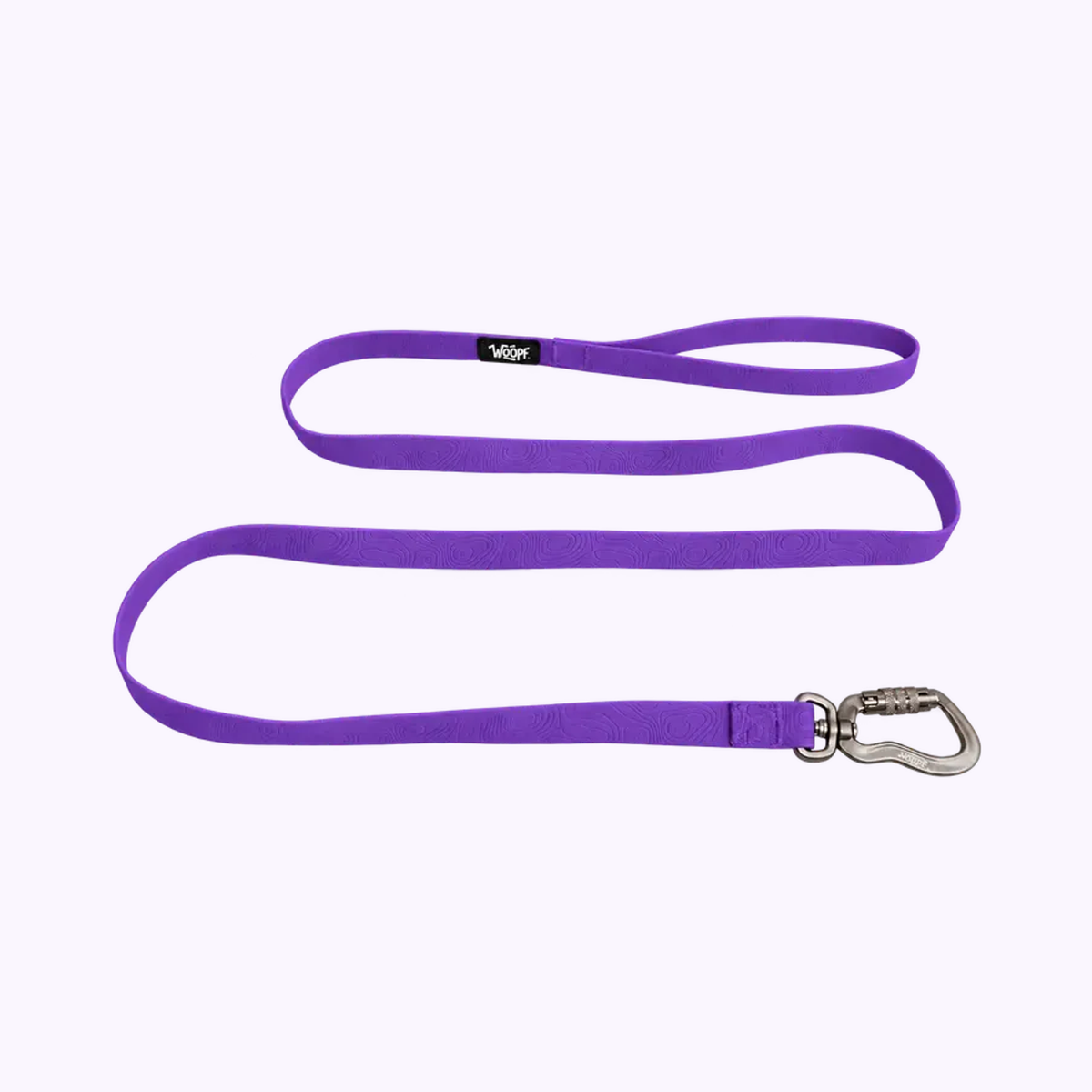 Sealskin Leash: The Purple leash on its own on a pale lavender background