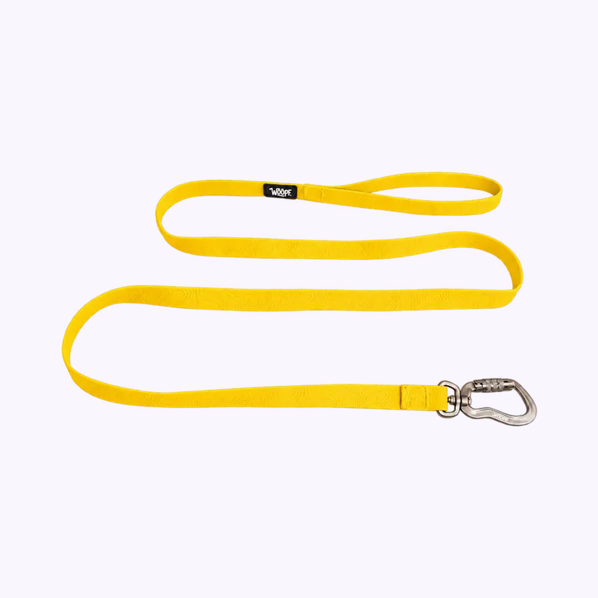 Yellow | Sealskin Leash: The Yellow leash on its own on a pale lavender background