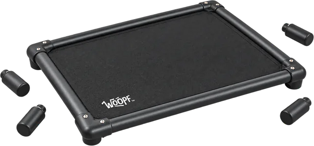 Chew-Proof Dog Hammock frame and panel with its four legs laid out beside it, ready to fit