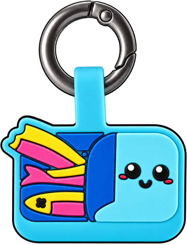 Sardines Smart ID Tag, front, on its ring
