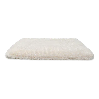 White Fluffy Shag Calming Sleeping Mat