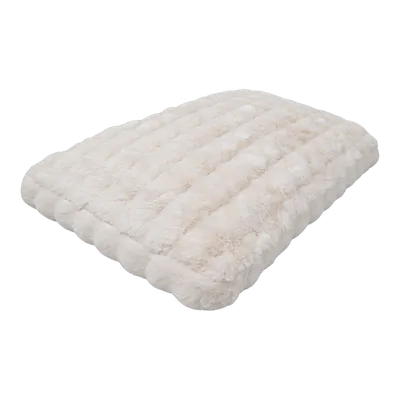 White Furry Curves Sleeping Mat